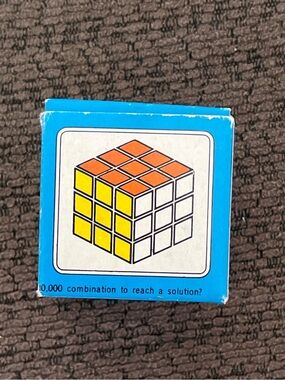 Vintage 3x3 Rubik’s Cube Puzzle with Original Wonderful Puzzler Box